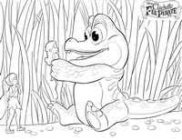 coloriage roselia et bebe croco